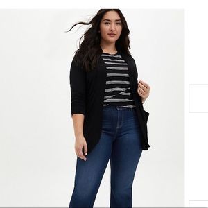 Torrid SUPER SOFT BLACK OPEN CARDIGAN Size 3